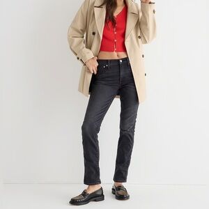 {J. Crew} 9" Vintage Straight Leg in Charcoal Wash Slim Stretch Denim Jeans